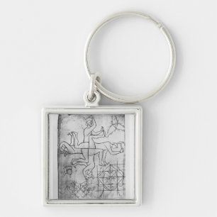 Facsimile copy of Ms Fr Studies of men Key Ring