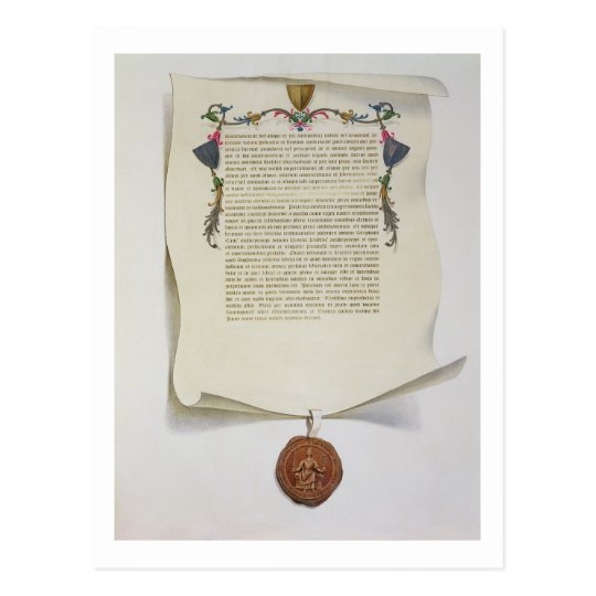 Facsimile edition of the Magna Carta, first publis Postcard