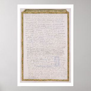 Facsimile of a letter from Elizabeth I to Francois Poster