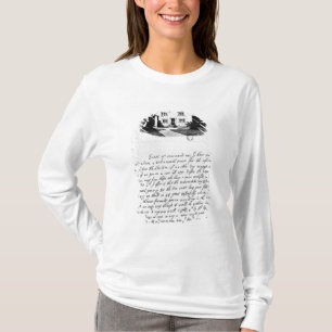 Facsimile of letter illustrating house in T-Shirt