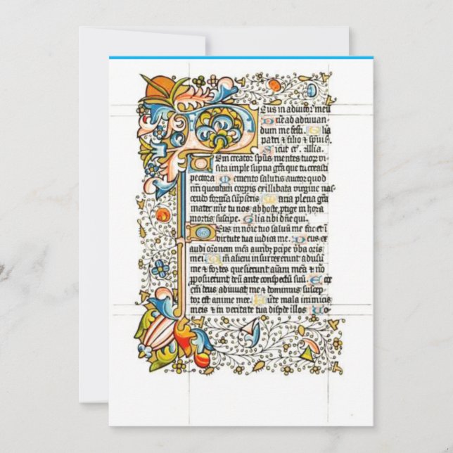 FACSIMILE OF MANUSCRIPT IN LAMBETH PALACE LIBRARY, CARD (Front)