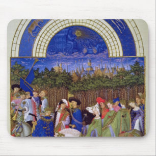 Facsimile of May: Courtly Figures on Horseback Mouse Mat