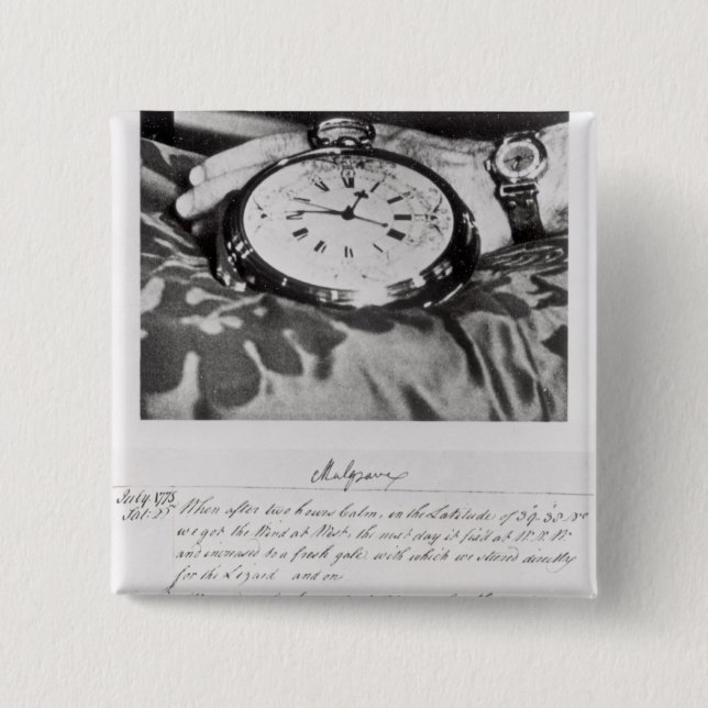 Facsimile of the Pocket Chronometer 15 Cm Square Badge (Front)