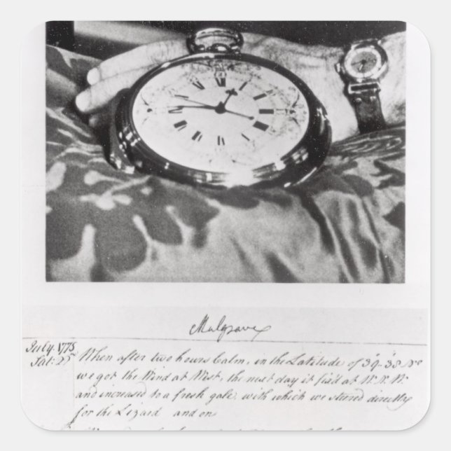 Facsimile of the Pocket Chronometer Square Sticker (Front)