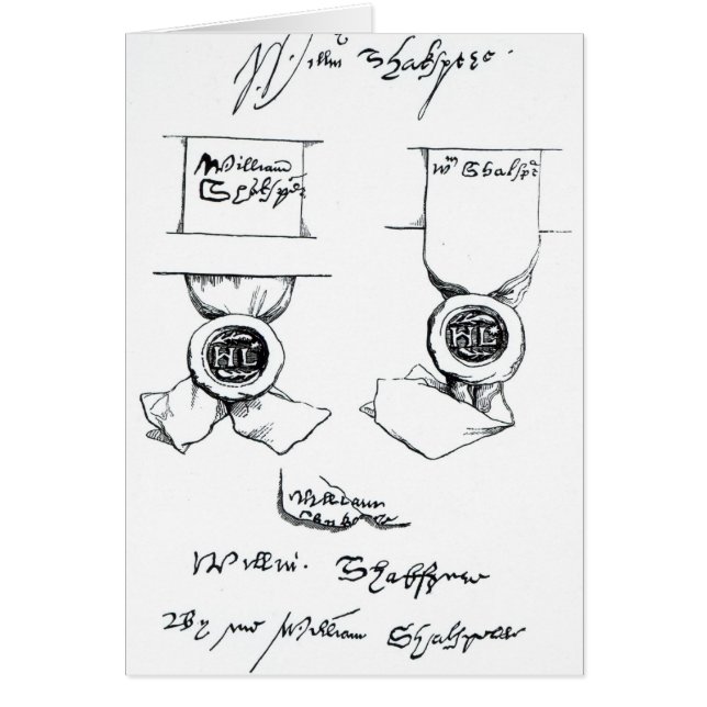 Facsimiles of William Shakespeare's signature (Front)