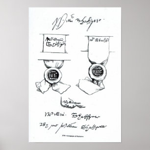 Facsimiles of William Shakespeare's signature Poster