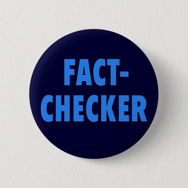 FACT-CHECKER Tshirt 6 Cm Round Badge (Front)
