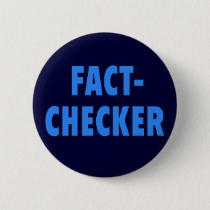 FACT-CHECKER Tshirt 6 Cm Round Badge