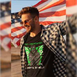 Fact Chequered by Day Sceptic by Night Funny T-Shirt