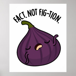 Fact Not Fig-tion Funny Fig Pun Poster