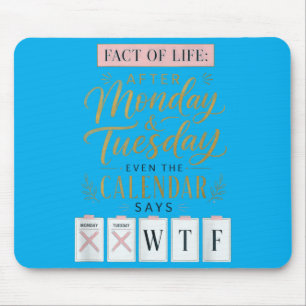Fact Of Life Calendar Says What On Earth Humour Mouse Mat