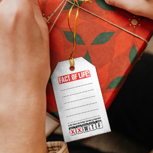 Fact of Life Calendar Says WTF Humour Gift Tags