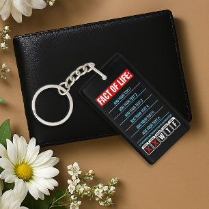 Fact of Life Calendar Says WTF Humour Key Ring