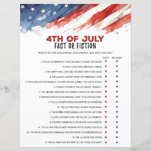 Fact or Fiction 4th of July Party Game