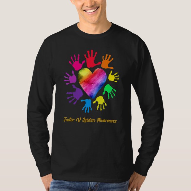 Factor V Leiden Awareness Hands Factor V Leiden T-Shirt (Front)