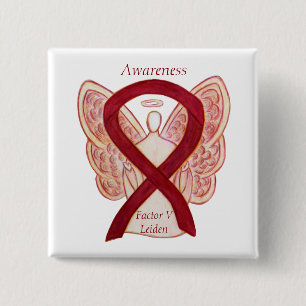 Factor V Leiden Awareness Ribbon Custom Angel Pin