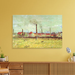 Factories at Asnieres by Vincent van Gogh Canvas Print