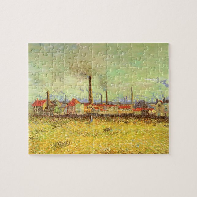 Factories at Asnieres by Vincent van Gogh Jigsaw Puzzle (Horizontal)