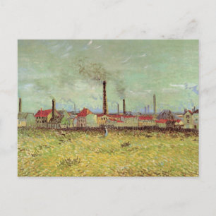 Factories at Asnieres by Vincent van Gogh Postcard