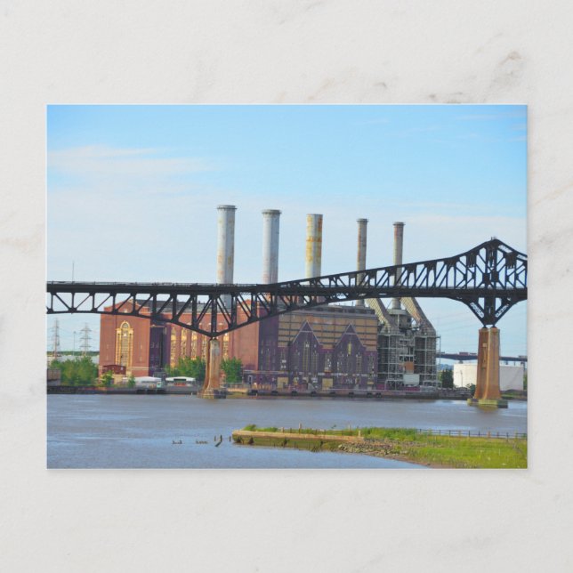 Factory Behind the Bridge Postcard (Front)