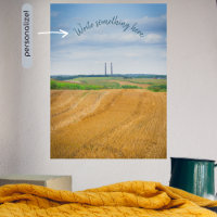 Factory chimneys with yellow field