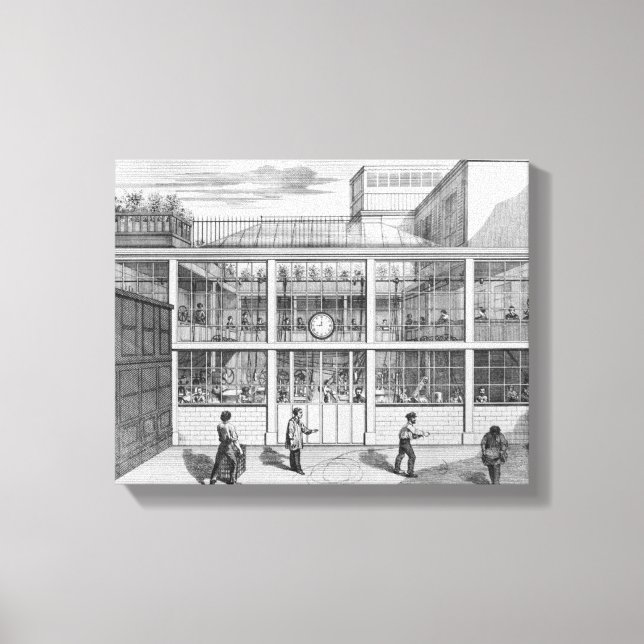 Factory for shotgun cartridges, Usine Chaudun Canvas Print (Front)