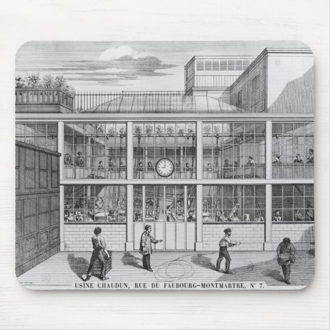 Factory for shotgun cartridges, Usine Chaudun Mouse Mat (Front)