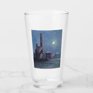 Factory in the Moonlight (Urban Landscape) (Luce) Glass