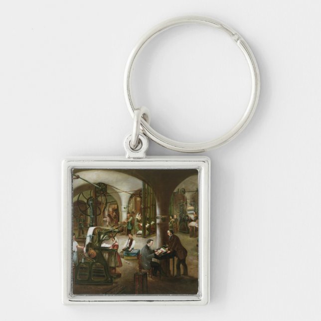 Factory in the Rue d'Aubagne, 1861 Key Ring (Front)