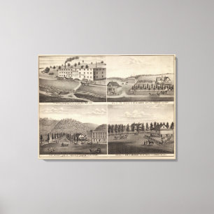 Factory, Stores and Residences, Minnesota Canvas Print
