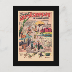 Facts About Arkansas Postcard