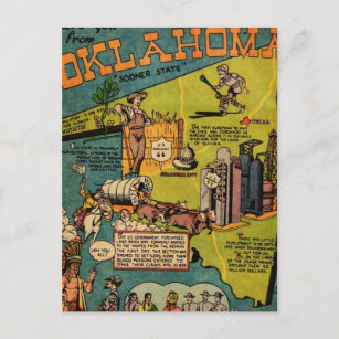 Facts About Oklahoma Postcard