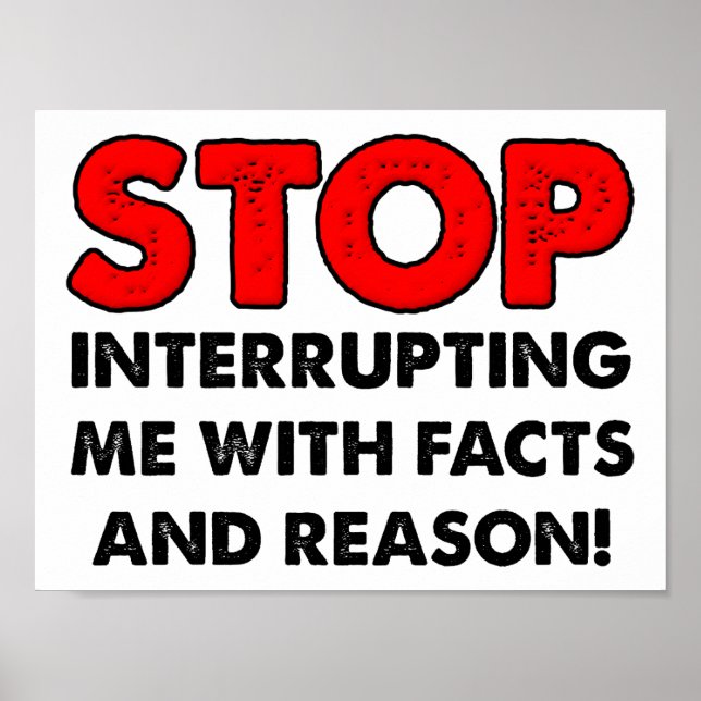 Facts and Reason Funny Poster (Front)