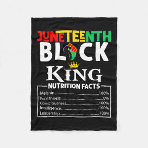 Facts Juneteenth 1865 Black King Black Queen Tee Fleece Blanket