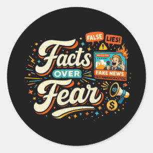 Facts Over Fear Classic Round Sticker