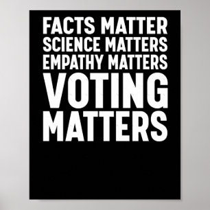 Facts Science S Voting S Liberal Democrat Sticker  Poster