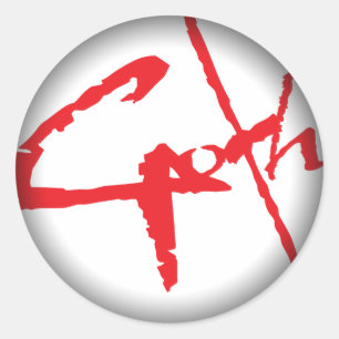 Fade to Black Round Stickers