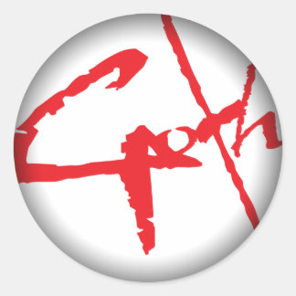 Fade to Black Round Stickers