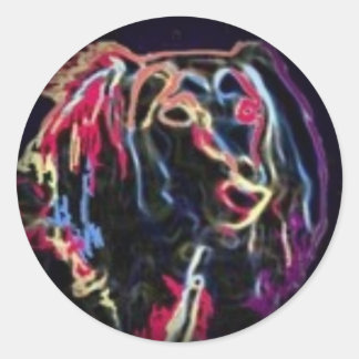 Fade to Black Round Stickers