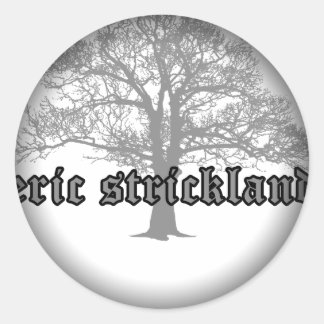 Fade to Black Round Stickers