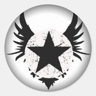 Fade to Black Round Stickers