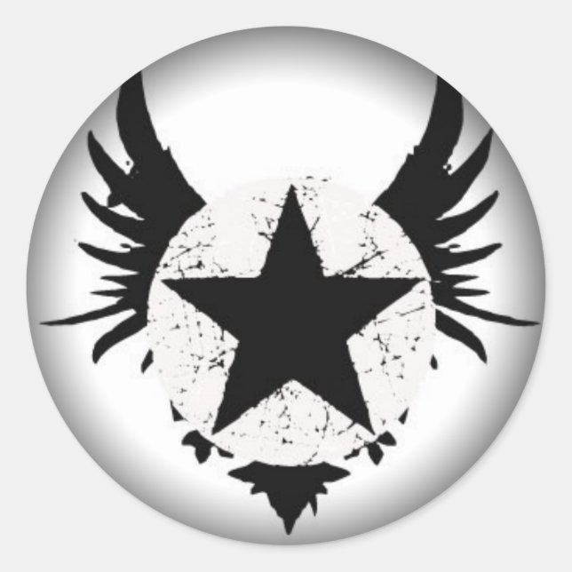 Fade to Black Round Stickers (Front)