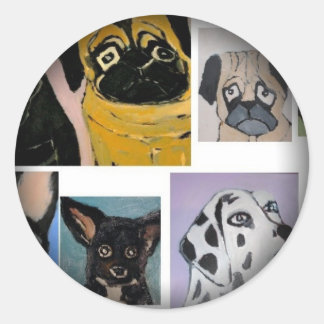 Fade to Black Round Stickers