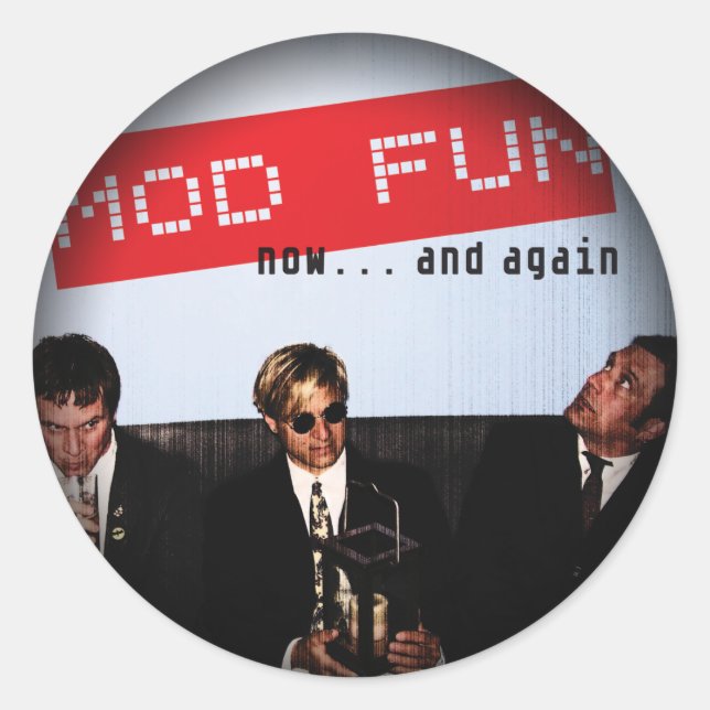 Fade to Black Round Stickers (Front)