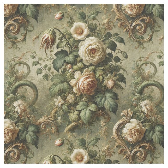Fade to Grace – Gothic Classic Tile Fabric (Close Up)