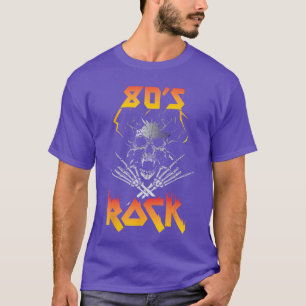 Faded 1980s Rock Roll for Eighties Rockers Bandee T-Shirt