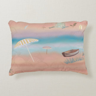 Faded Art Deco Resort  Decorative Cushion