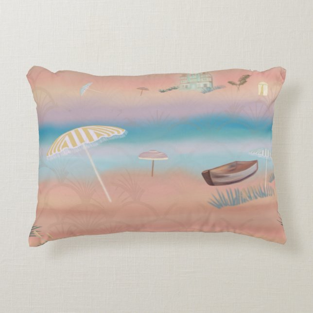 Faded Art Deco Resort  Decorative Cushion (Front)