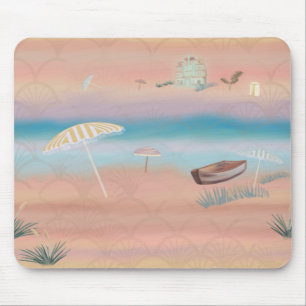 Faded Art Deco Resort Mouse Mat