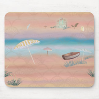 Faded Art Deco Resort Mouse Mat